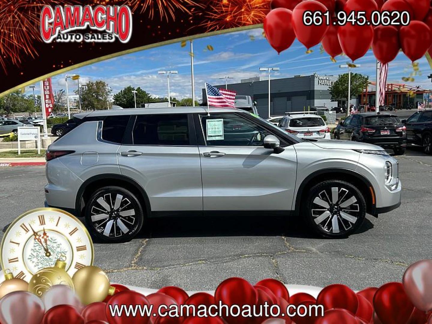2025 SILVER Mitsubishi Outlander (JA4J3VA84SZ) with an 4-Cyl 2.5 Liter engine, Automatic CVT transmission, located at 412 Auto Vista Drive, Palmdale, CA, 93551, (661) 945-0620, 34.592636, -118.136681 - Photo#7