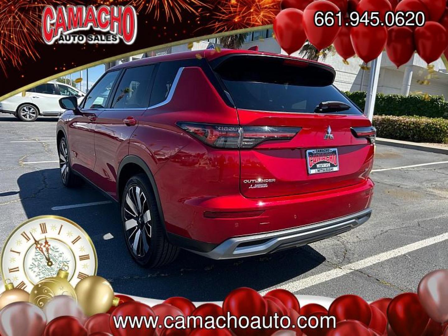 2025 RED Mitsubishi Outlander (JA4J3VA83SZ) with an 4-Cyl 2.5 Liter engine, Automatic CVT transmission, located at 412 Auto Vista Drive, Palmdale, CA, 93551, (661) 945-0620, 34.592636, -118.136681 - Photo#3