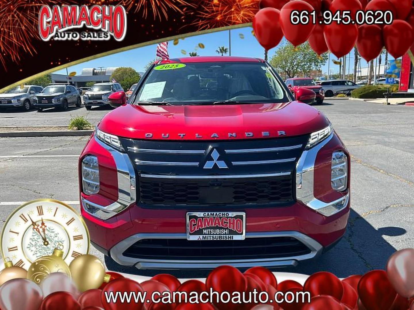 2025 RED Mitsubishi Outlander (JA4J3VA83SZ) with an 4-Cyl 2.5 Liter engine, Automatic CVT transmission, located at 412 Auto Vista Drive, Palmdale, CA, 93551, (661) 945-0620, 34.592636, -118.136681 - Photo#6