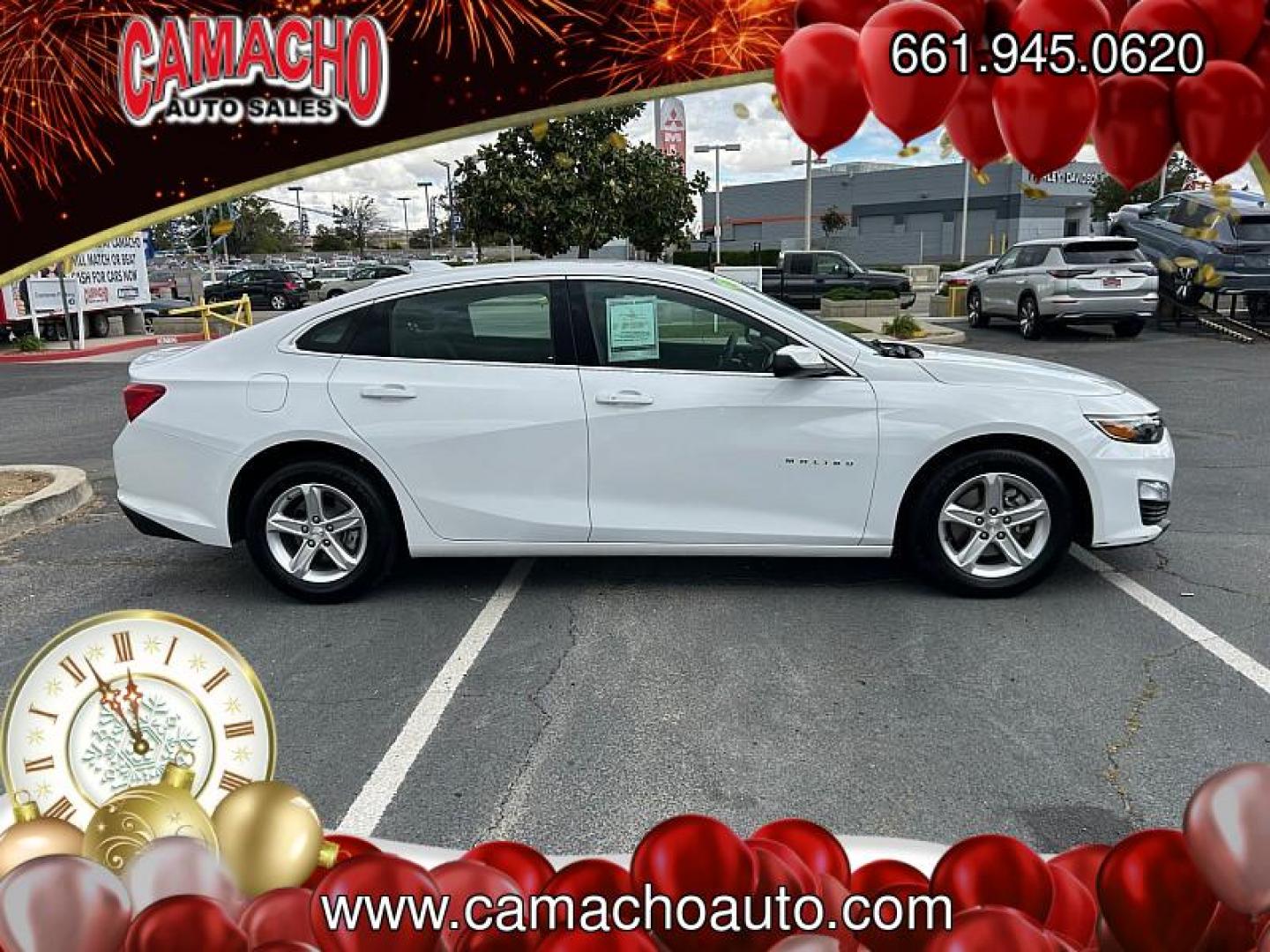 2024 WHITE Chevrolet Malibu (1G1ZD5ST7RF) with an 4-Cyl Turbo 1.5 Liter engine, Automatic CVT transmission, located at 412 Auto Vista Drive, Palmdale, CA, 93551, (661) 945-0620, 34.592636, -118.136681 - Photo#2