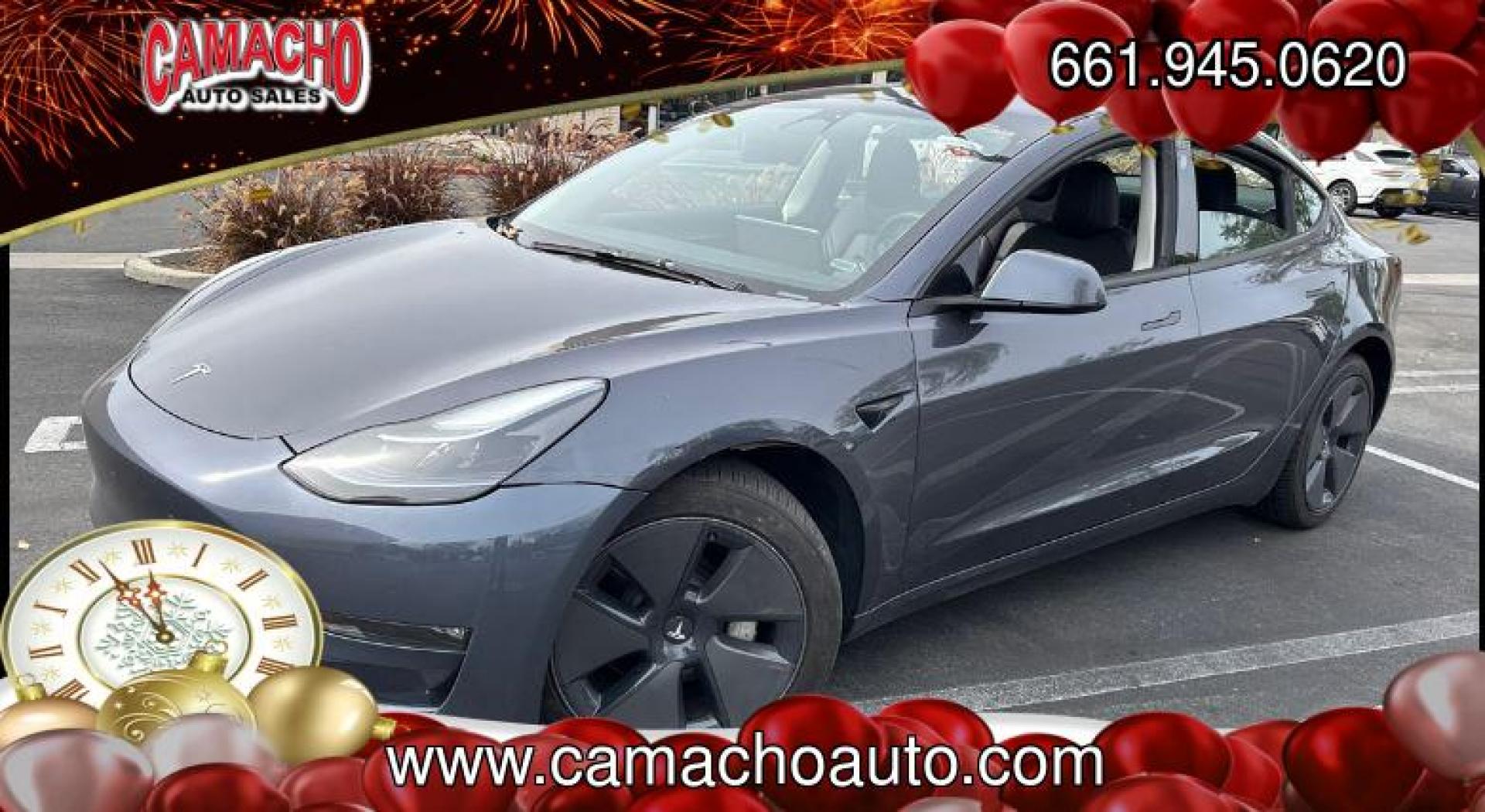 2023 GRAY Tesla Model 3 (5YJ3E1EA2PF) with an AC Electric Motor engine, Single-Speed Fixed Gear transmission, located at 412 Auto Vista Drive, Palmdale, CA, 93551, (661) 945-0620, 34.592636, -118.136681 - Photo#3