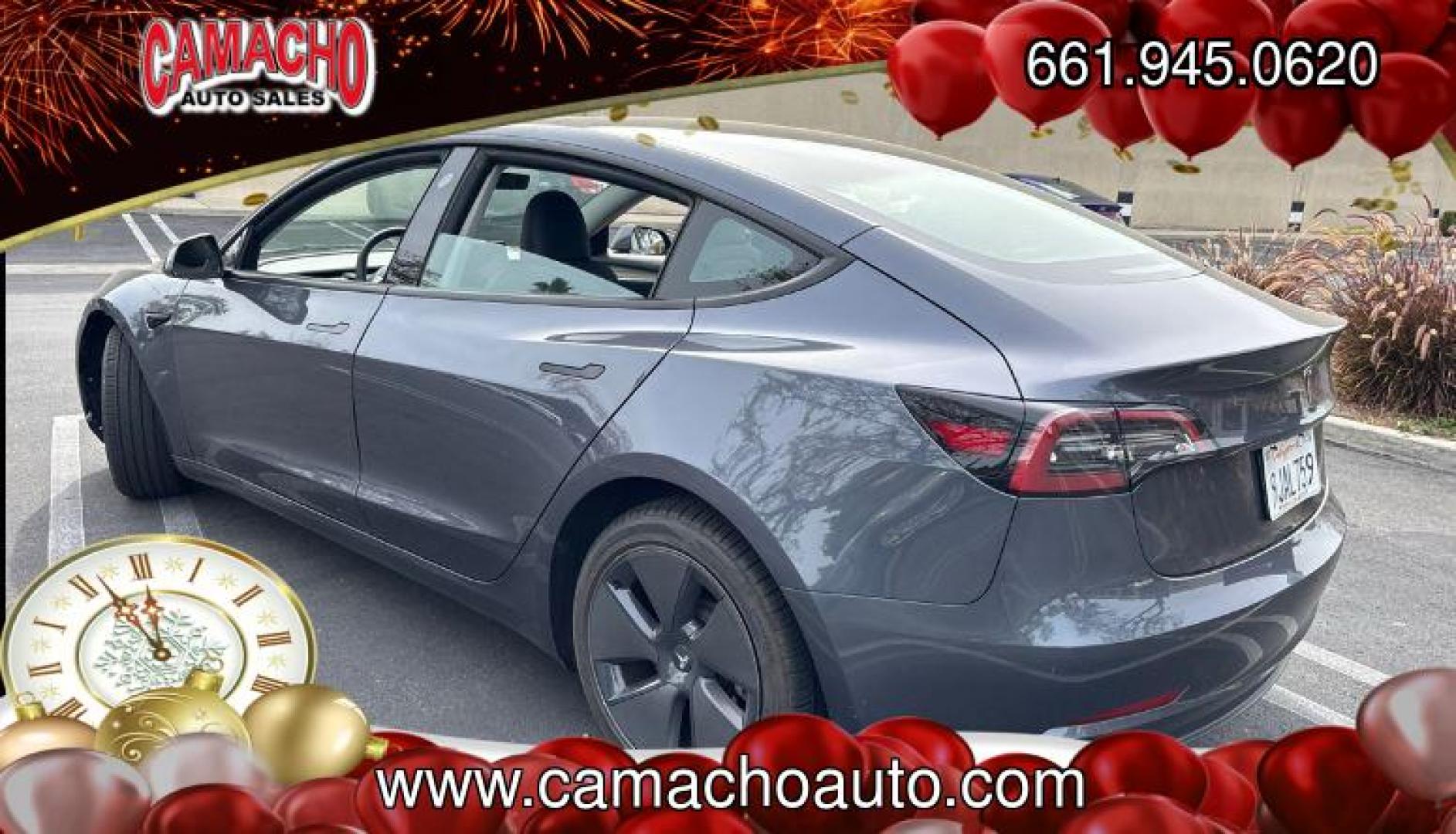 2023 GRAY Tesla Model 3 (5YJ3E1EA2PF) with an AC Electric Motor engine, Single-Speed Fixed Gear transmission, located at 412 Auto Vista Drive, Palmdale, CA, 93551, (661) 945-0620, 34.592636, -118.136681 - Photo#2