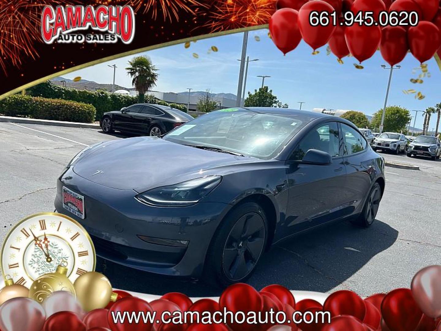 2023 GRAY Tesla Model 3 (5YJ3E1EA2PF) with an AC Electric Motor engine, Single-Speed Fixed Gear transmission, located at 412 Auto Vista Drive, Palmdale, CA, 93551, (661) 945-0620, 34.592636, -118.136681 - Photo#4