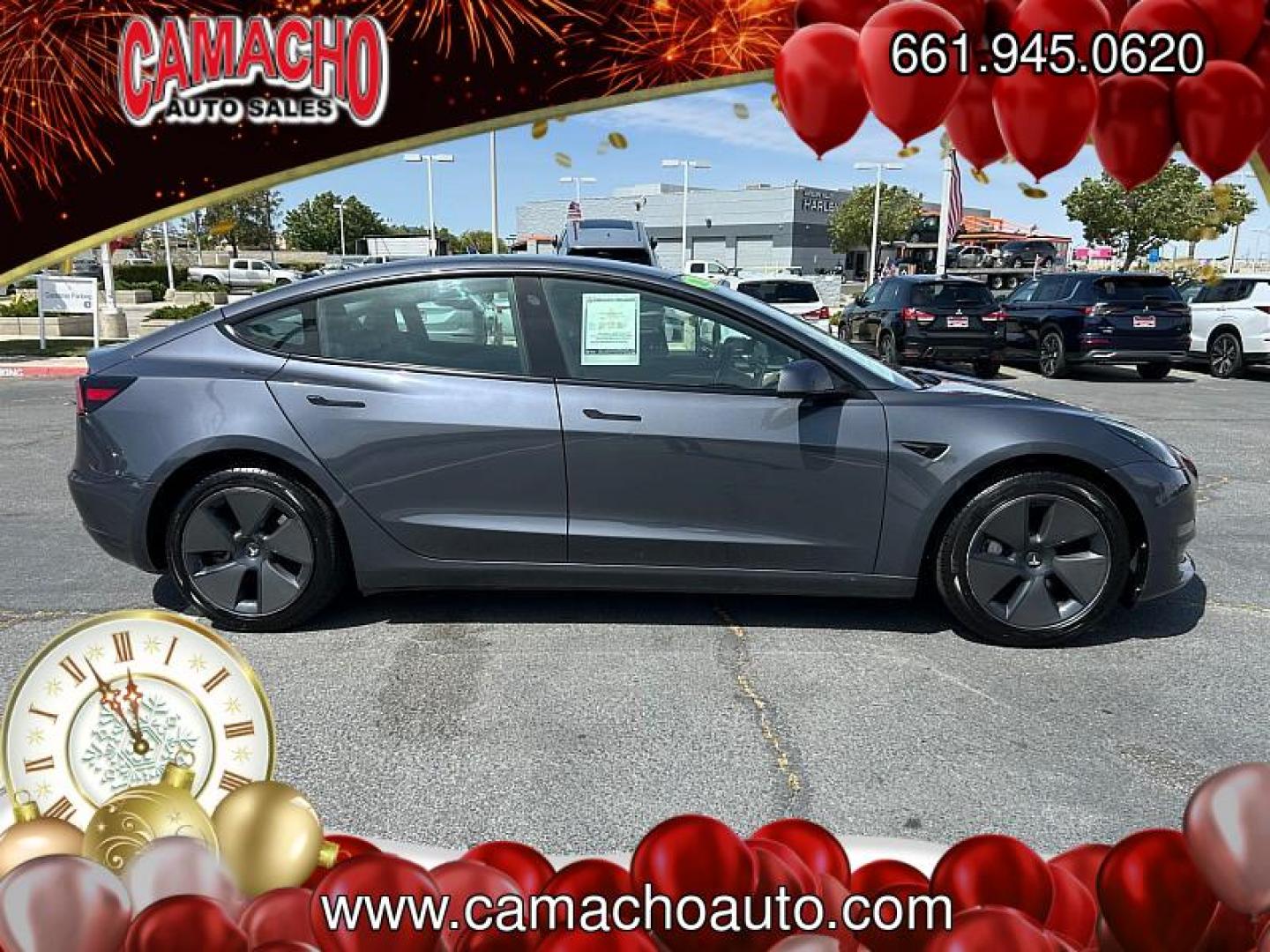 2023 GRAY Tesla Model 3 (5YJ3E1EA2PF) with an AC Electric Motor engine, Single-Speed Fixed Gear transmission, located at 412 Auto Vista Drive, Palmdale, CA, 93551, (661) 945-0620, 34.592636, -118.136681 - Photo#5
