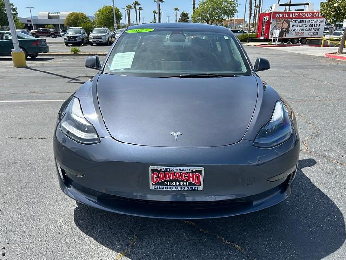 2023 GRAY Tesla Model 3 (5YJ3E1EA2PF) with an AC Electric Motor engine, Single-Speed Fixed Gear transmission, located at 412 Auto Vista Drive, Palmdale, CA, 93551, (661) 945-0620, 34.592636, -118.136681 - Photo#9