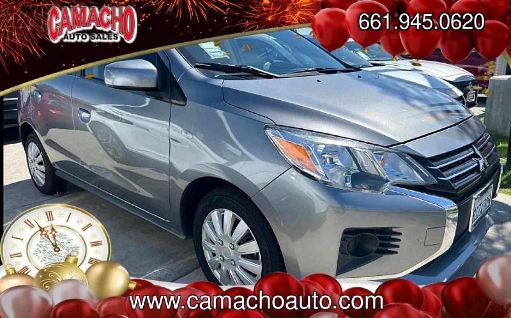 2021 GRAY Mitsubishi Mirage (ML32AUHJ9MH) with an 3-Cyl 1.2 Liter engine, Automatic CVT transmission, located at 412 Auto Vista Drive, Palmdale, CA, 93551, (661) 945-0620, 34.592636, -118.136681 - Photo#1