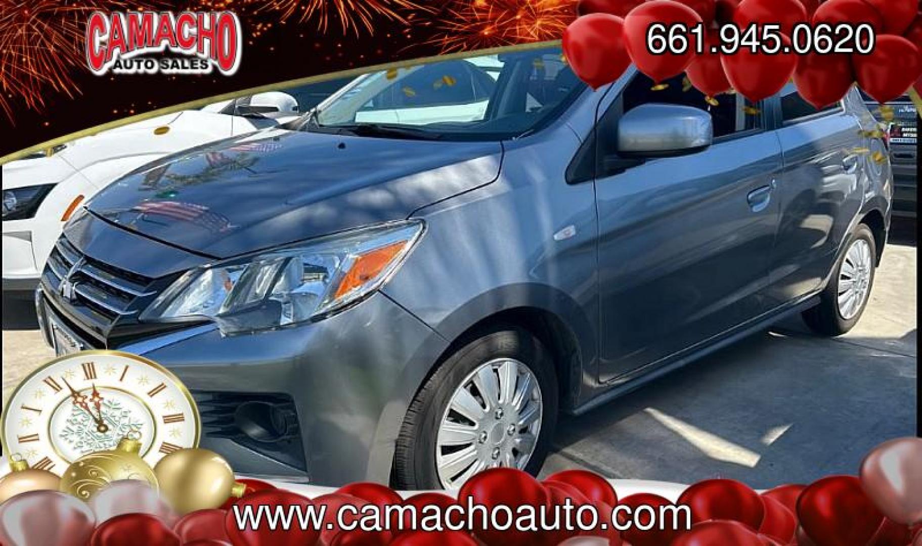 2021 GRAY Mitsubishi Mirage (ML32AUHJ9MH) with an 3-Cyl 1.2 Liter engine, Automatic CVT transmission, located at 412 Auto Vista Drive, Palmdale, CA, 93551, (661) 945-0620, 34.592636, -118.136681 - Photo#2