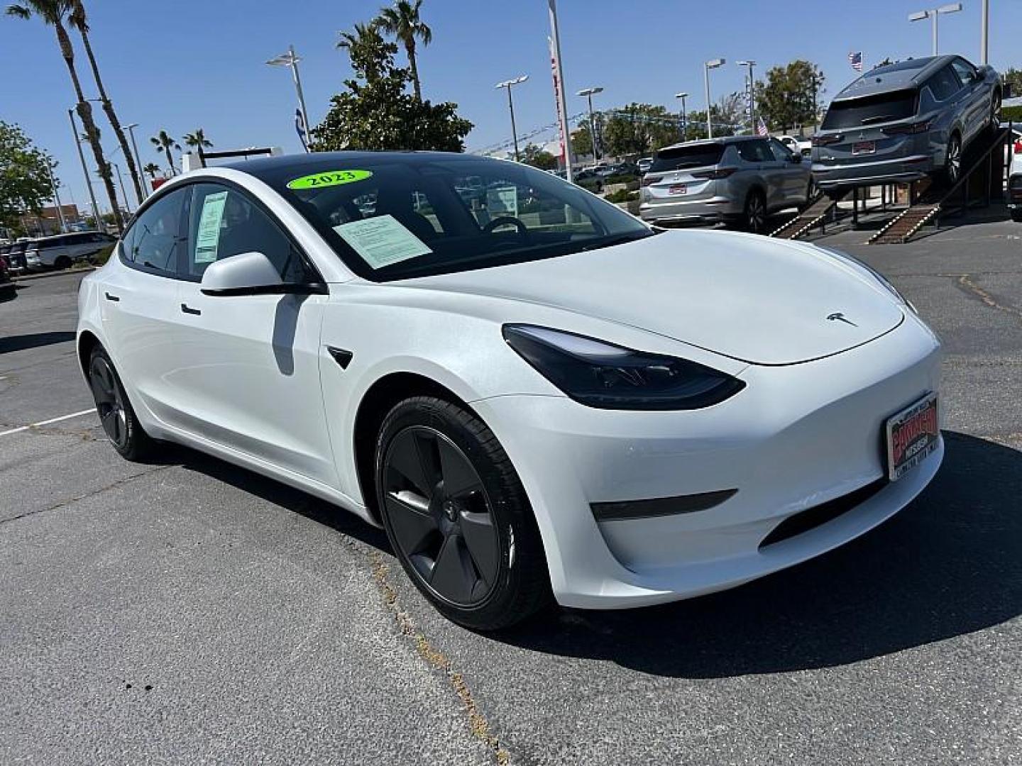 2023 WHITE Tesla Model 3 (5YJ3E1EA5PF) with an AC Electric Motor engine, Single-Speed Fixed Gear transmission, located at 412 Auto Vista Drive, Palmdale, CA, 93551, (661) 945-0620, 34.592636, -118.136681 - Photo#0