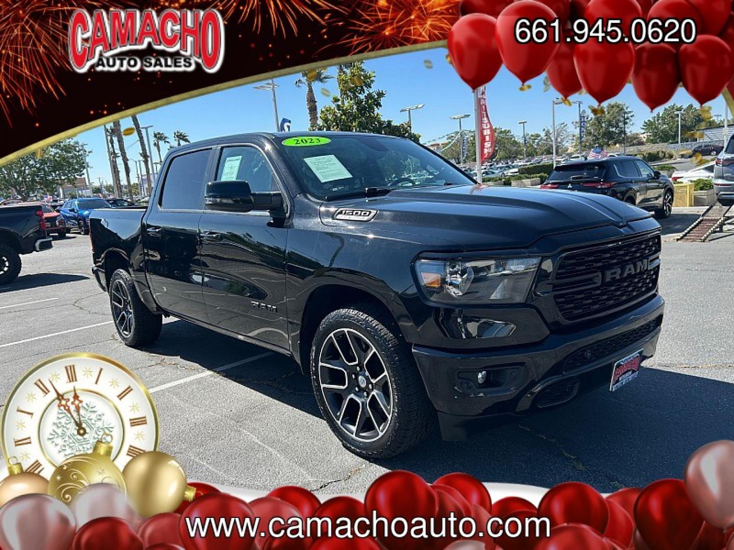 2023 BLACK Ram 1500 2WD (1C6RREFT5PN) with an 8-Cyl 5.7 Liter engine, Automatic 8-Spd transmission, located at 412 Auto Vista Drive, Palmdale, CA, 93551, (661) 945-0620, 34.592636, -118.136681 - Photo#0