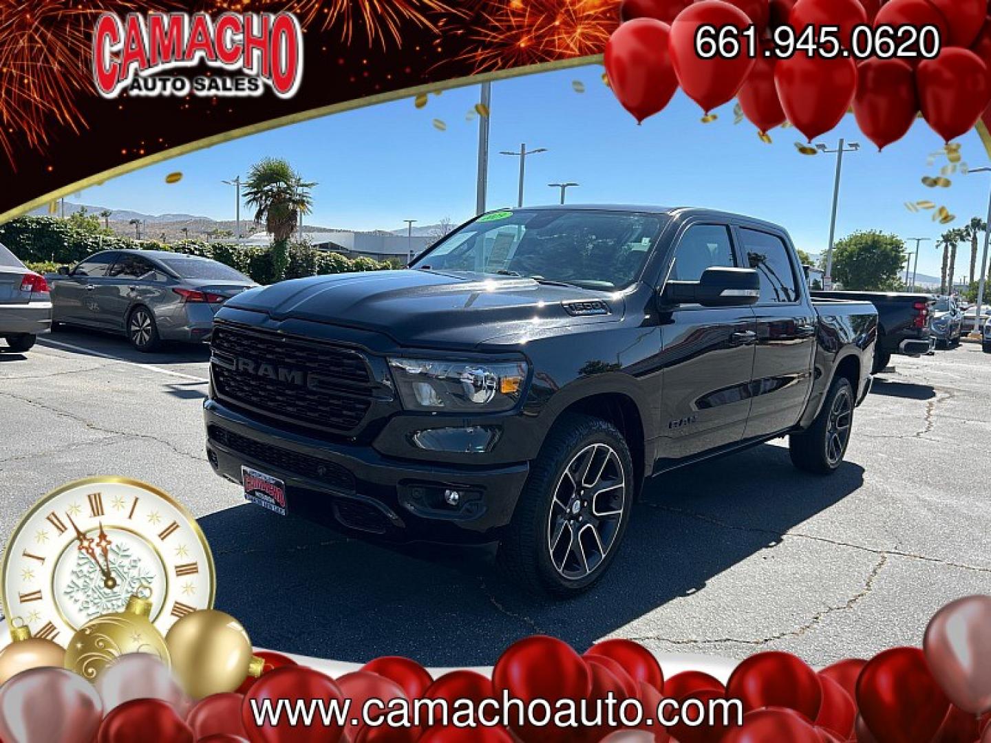 2023 BLACK Ram 1500 2WD (1C6RREFT5PN) with an 8-Cyl 5.7 Liter engine, Automatic 8-Spd transmission, located at 412 Auto Vista Drive, Palmdale, CA, 93551, (661) 945-0620, 34.592636, -118.136681 - Photo#2