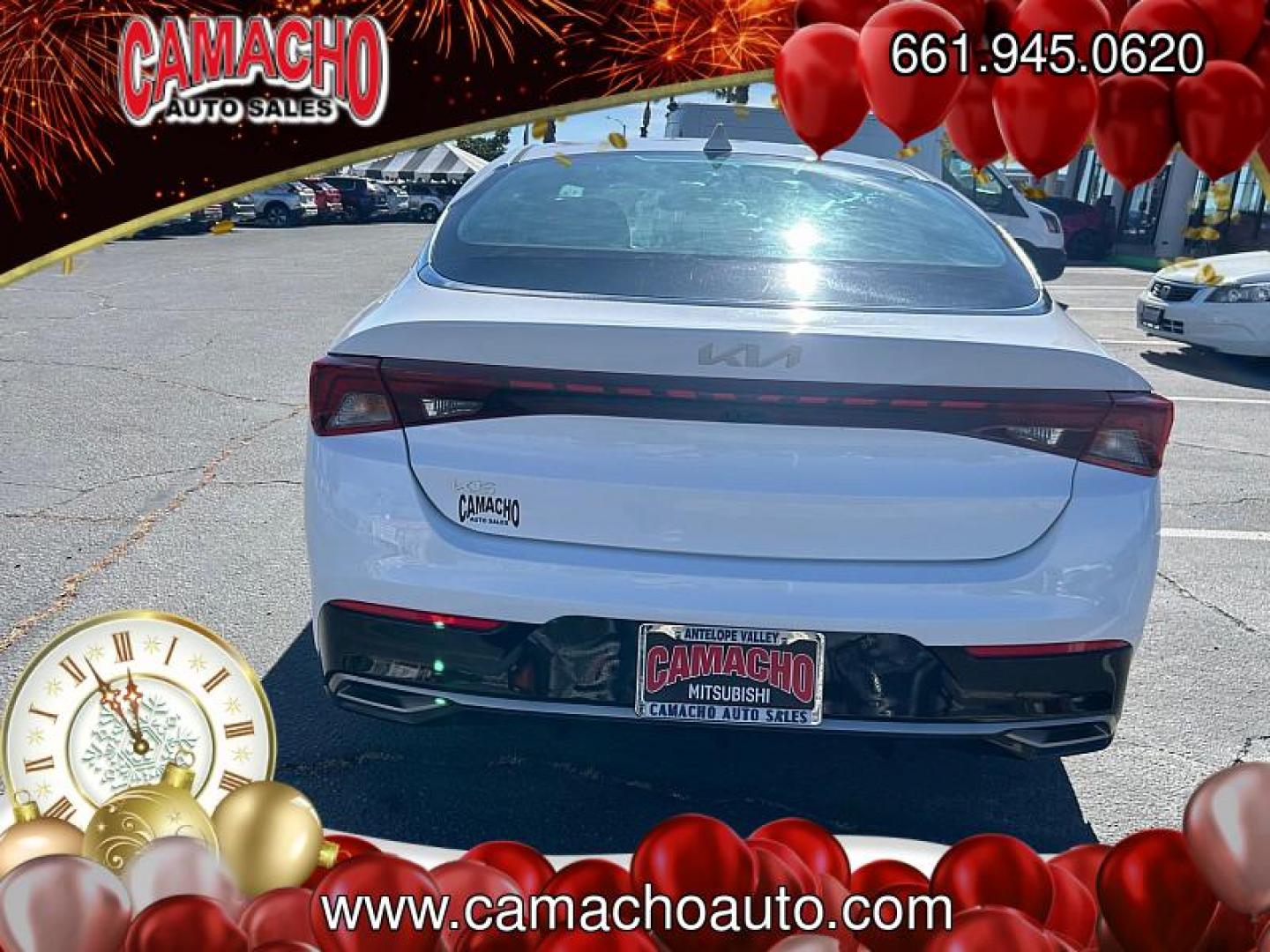 2023 WHITE Kia K5 (5XXG14J23PG) with an 4-Cyl Turbo 1.6 Liter engine, Automatic 8-Spd transmission, located at 412 Auto Vista Drive, Palmdale, CA, 93551, (661) 945-0620, 34.592636, -118.136681 - Photo#3