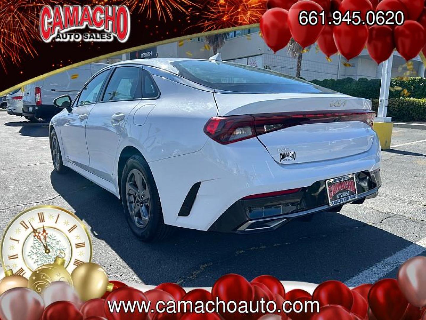 2023 WHITE Kia K5 (5XXG14J23PG) with an 4-Cyl Turbo 1.6 Liter engine, Automatic 8-Spd transmission, located at 412 Auto Vista Drive, Palmdale, CA, 93551, (661) 945-0620, 34.592636, -118.136681 - Photo#4