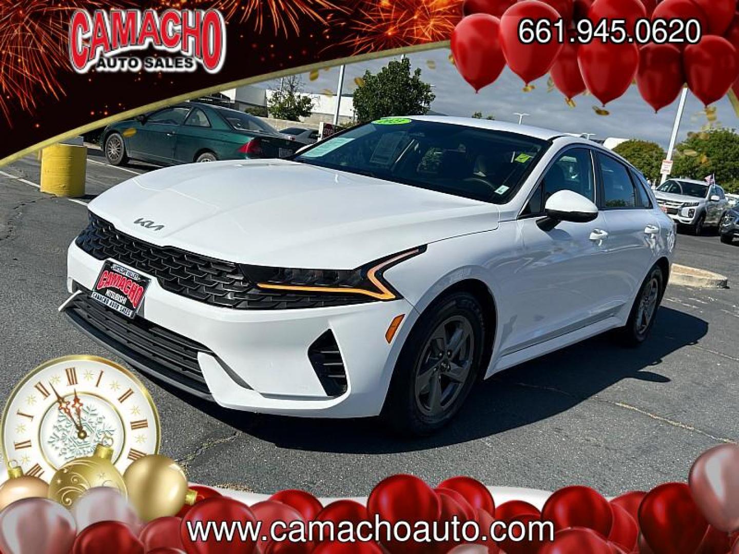 2023 WHITE Kia K5 (5XXG14J23PG) with an 4-Cyl Turbo 1.6 Liter engine, Automatic 8-Spd transmission, located at 412 Auto Vista Drive, Palmdale, CA, 93551, (661) 945-0620, 34.592636, -118.136681 - Photo#6