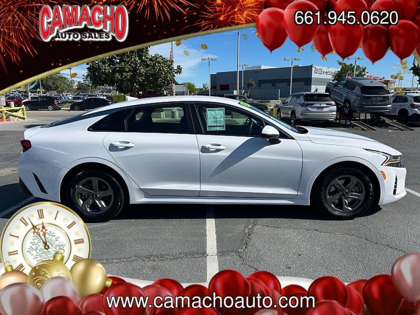 2023 WHITE Kia K5 (5XXG14J23PG) with an 4-Cyl Turbo 1.6 Liter engine, Automatic 8-Spd transmission, located at 412 Auto Vista Drive, Palmdale, CA, 93551, (661) 945-0620, 34.592636, -118.136681 - Photo#7