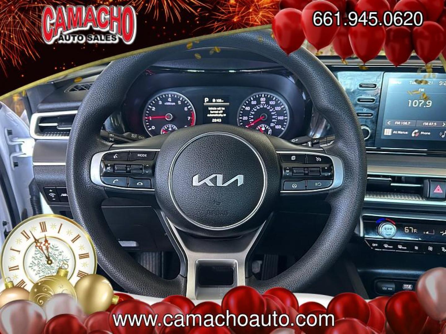 2023 WHITE Kia K5 (5XXG14J23PG) with an 4-Cyl Turbo 1.6 Liter engine, Automatic 8-Spd transmission, located at 412 Auto Vista Drive, Palmdale, CA, 93551, (661) 945-0620, 34.592636, -118.136681 - Photo#21