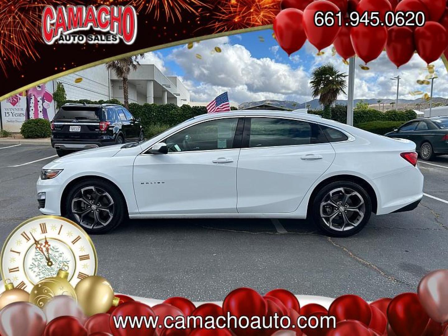 2023 WHITE Chevrolet Malibu (1G1ZD5ST4PF) with an 4-Cyl Turbo 1.5 Liter engine, Automatic CVT transmission, located at 412 Auto Vista Drive, Palmdale, CA, 93551, (661) 945-0620, 34.592636, -118.136681 - Photo#5