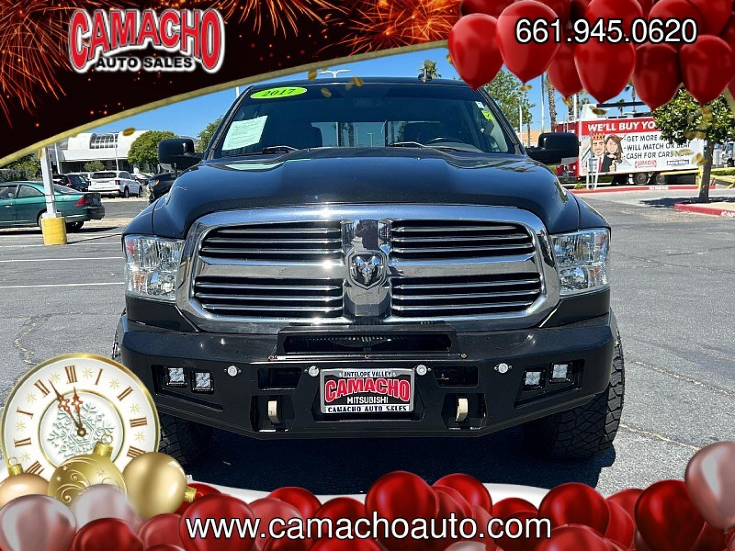 2017 BLACK Ram 1500 4WD (3C6RR7LTXHG) with an V8 HEMI 5.7 Liter engine, Automatic 8-Spd transmission, located at 412 Auto Vista Drive, Palmdale, CA, 93551, (661) 945-0620, 34.592636, -118.136681 - Photo#1