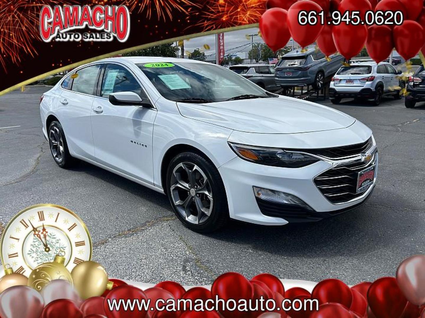 2024 WHITE Chevrolet Malibu (1G1ZD5ST5RF) with an 4-Cyl Turbo 1.5 Liter engine, Automatic CVT transmission, located at 412 Auto Vista Drive, Palmdale, CA, 93551, (661) 945-0620, 34.592636, -118.136681 - Photo#0