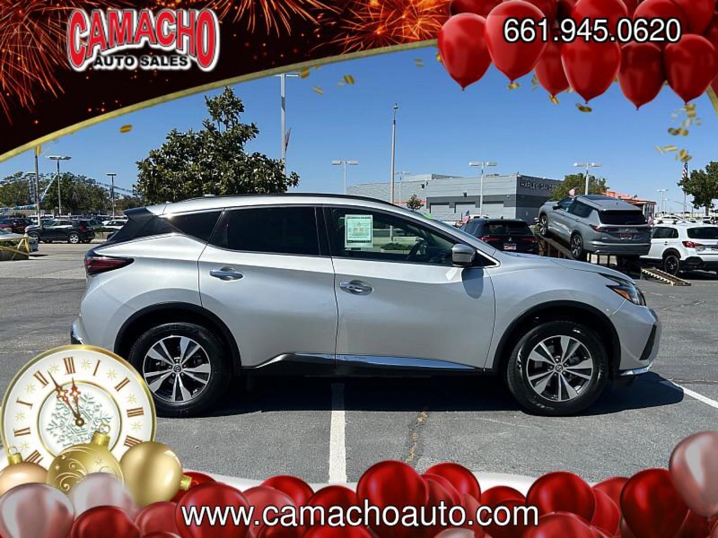 2021 SILVER Nissan Murano (5N1AZ2BJXMC) with an V6 3.5 Liter engine, Automatic Xtronic CVT transmission, located at 412 Auto Vista Drive, Palmdale, CA, 93551, (661) 945-0620, 34.592636, -118.136681 - Photo#2