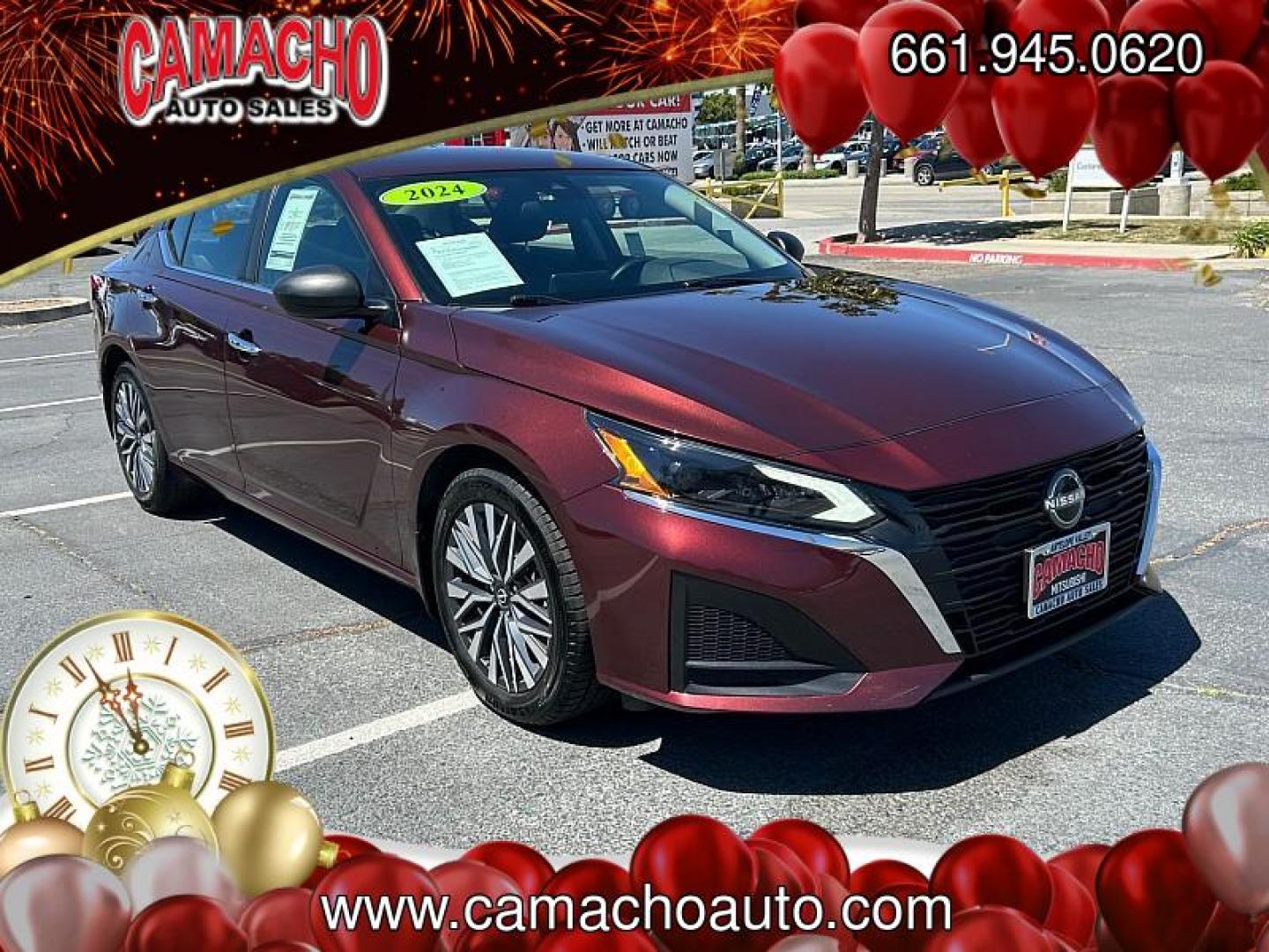 2024 BURGUNDY Nissan Altima (1N4BL4DV8RN) with an 4-Cyl 2.5 Liter engine, Automatic Xtronic CVT transmission, located at 412 Auto Vista Drive, Palmdale, CA, 93551, (661) 945-0620, 34.592636, -118.136681 - Photo#0