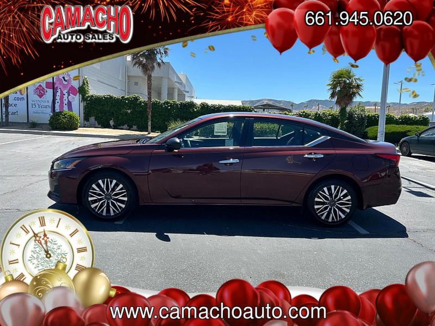 2024 BURGUNDY Nissan Altima (1N4BL4DV8RN) with an 4-Cyl 2.5 Liter engine, Automatic Xtronic CVT transmission, located at 412 Auto Vista Drive, Palmdale, CA, 93551, (661) 945-0620, 34.592636, -118.136681 - Photo#5