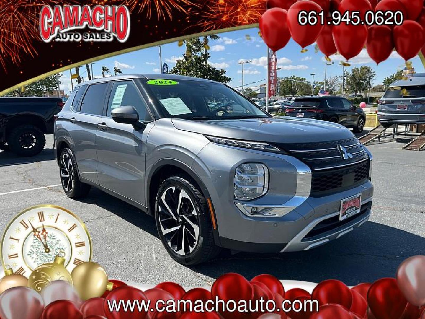 2024 SILVER Mitsubishi Outlander (JA4J3VA89RZ) with an 4-Cyl 2.5 Liter engine, Automatic CVT transmission, located at 412 Auto Vista Drive, Palmdale, CA, 93551, (661) 945-0620, 34.592636, -118.136681 - Photo#0