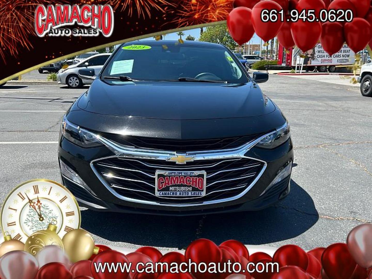 2023 BLACK Chevrolet Malibu (1G1ZD5ST1PF) with an 4-Cyl Turbo 1.5 Liter engine, Automatic CVT transmission, located at 412 Auto Vista Drive, Palmdale, CA, 93551, (661) 945-0620, 34.592636, -118.136681 - Photo#1