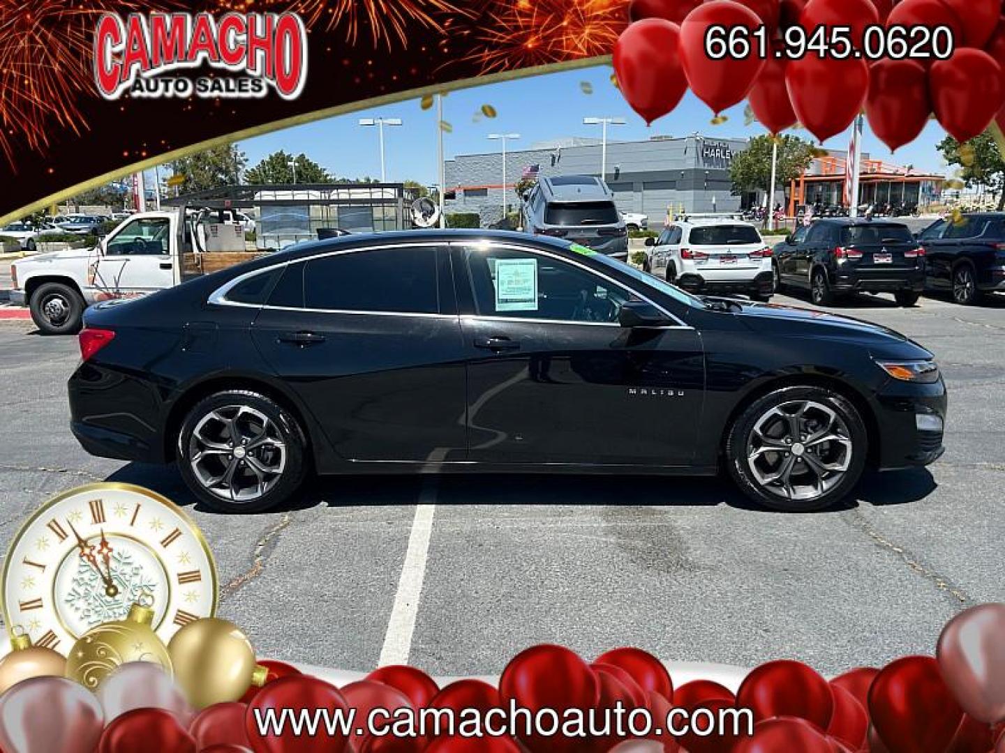2023 BLACK Chevrolet Malibu (1G1ZD5ST1PF) with an 4-Cyl Turbo 1.5 Liter engine, Automatic CVT transmission, located at 412 Auto Vista Drive, Palmdale, CA, 93551, (661) 945-0620, 34.592636, -118.136681 - Photo#7