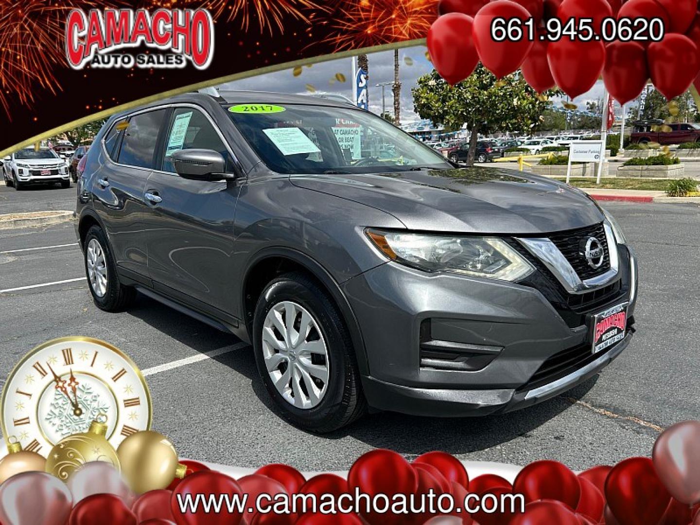 2017 GRAY Nissan Rogue (5N1AT2MN5HC) with an 4-Cyl 2.5 Liter engine, Auto CVT Xtronic transmission, located at 412 Auto Vista Drive, Palmdale, CA, 93551, (661) 945-0620, 34.592636, -118.136681 - Photo#0