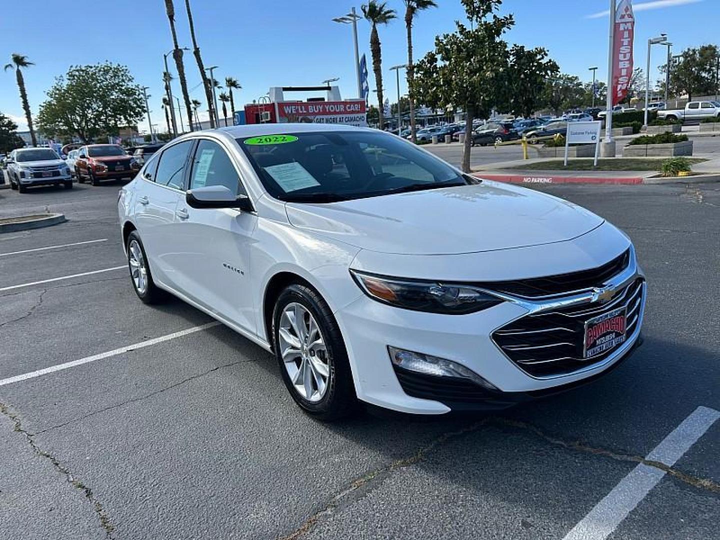 2022 WHITE Chevrolet Malibu (1G1ZD5ST9NF) with an 4-Cyl Turbo 1.5 Liter engine, Automatic CVT transmission, located at 412 Auto Vista Drive, Palmdale, CA, 93551, (661) 945-0620, 34.592636, -118.136681 - Photo#0