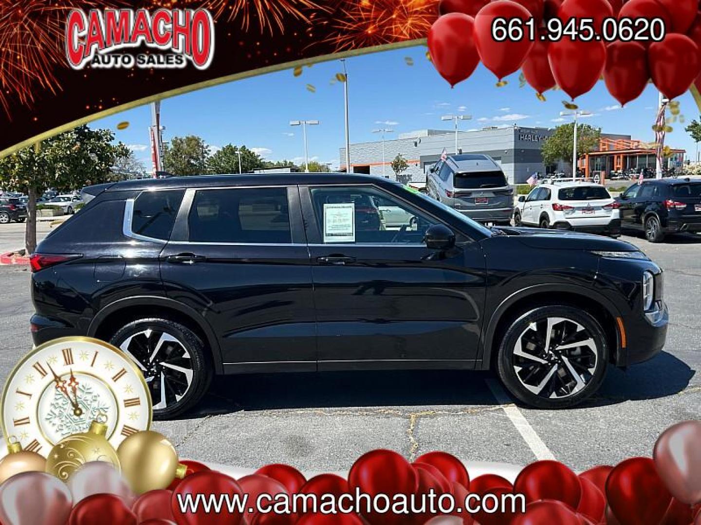 2024 BLACK Mitsubishi Outlander (JA4J3VA85RZ) with an 4-Cyl 2.5 Liter engine, Automatic CVT transmission, located at 412 Auto Vista Drive, Palmdale, CA, 93551, (661) 945-0620, 34.592636, -118.136681 - Photo#2
