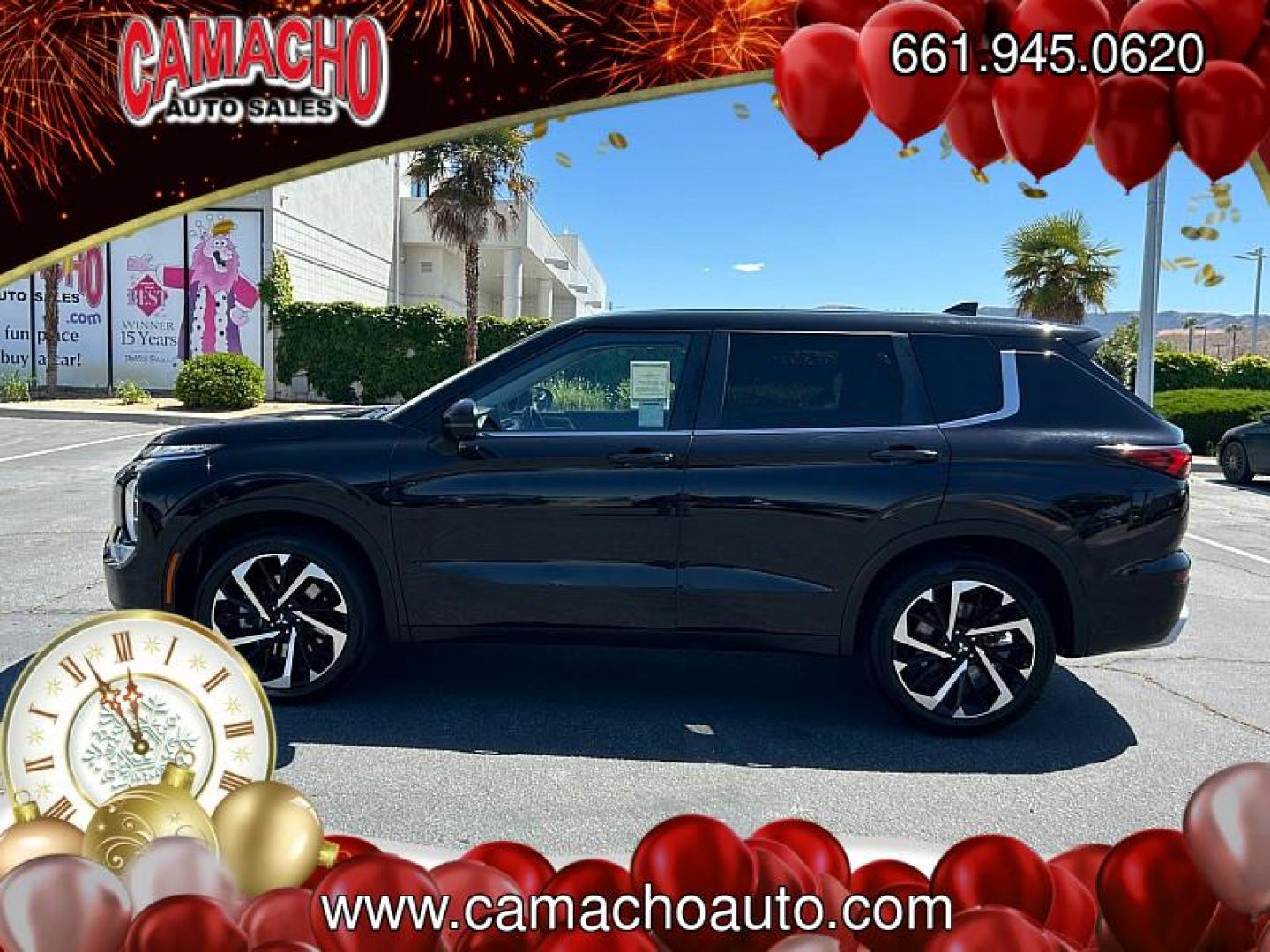 2024 BLACK Mitsubishi Outlander (JA4J3VA85RZ) with an 4-Cyl 2.5 Liter engine, Automatic CVT transmission, located at 412 Auto Vista Drive, Palmdale, CA, 93551, (661) 945-0620, 34.592636, -118.136681 - Photo#6