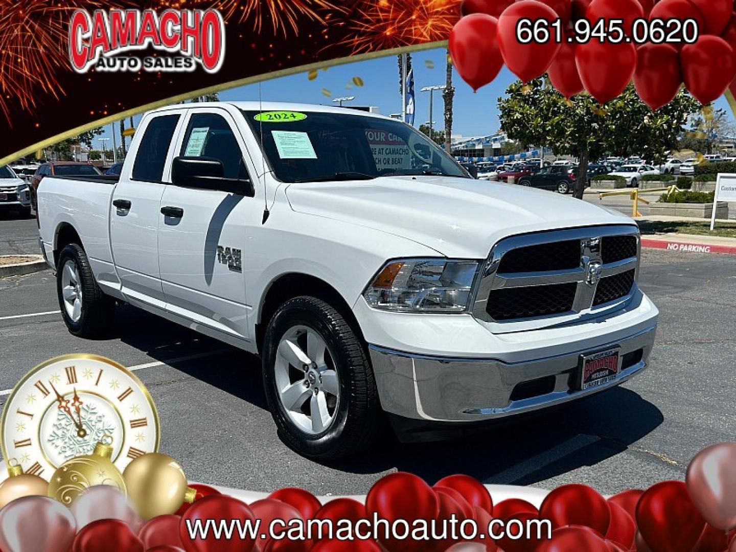 2024 WHITE Ram 1500 Classic 4WD (1C6RR7GG5RS) with an 6-Cyl 3.6 Liter engine, Automatic 8-Spd transmission, located at 412 Auto Vista Drive, Palmdale, CA, 93551, (661) 945-0620, 34.592636, -118.136681 - Photo#0
