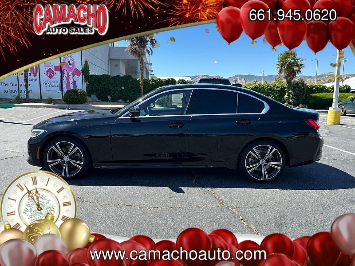 2022 BLACK BMW 3 Series (3MW5R1J06N8) with an 4-Cyl Turbo 2.0 Liter engine, Automatic 8-Spd Sport w/Sport transmission, located at 412 Auto Vista Drive, Palmdale, CA, 93551, (661) 945-0620, 34.592636, -118.136681 - Photo#3