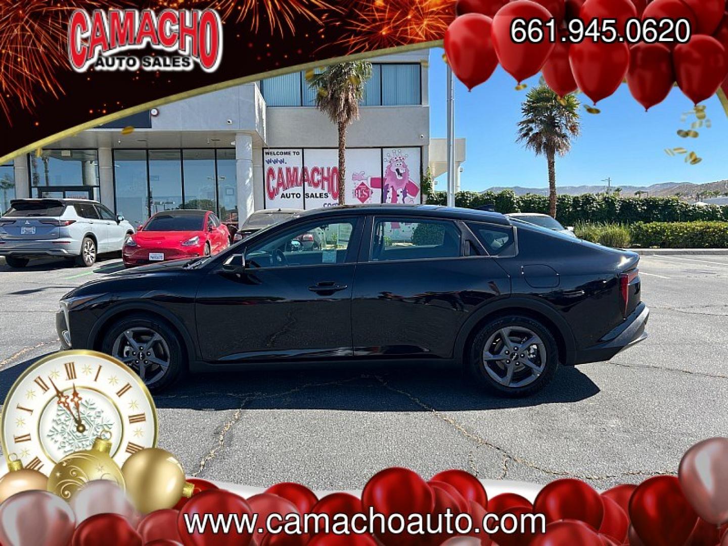 2025 black Kia K4 (3KPFT4DEXSE) with an 4-Cyl 2.0 Liter engine, Automatic IVT transmission, located at 412 Auto Vista Drive, Palmdale, CA, 93551, (661) 945-0620, 34.592636, -118.136681- Photo#3
