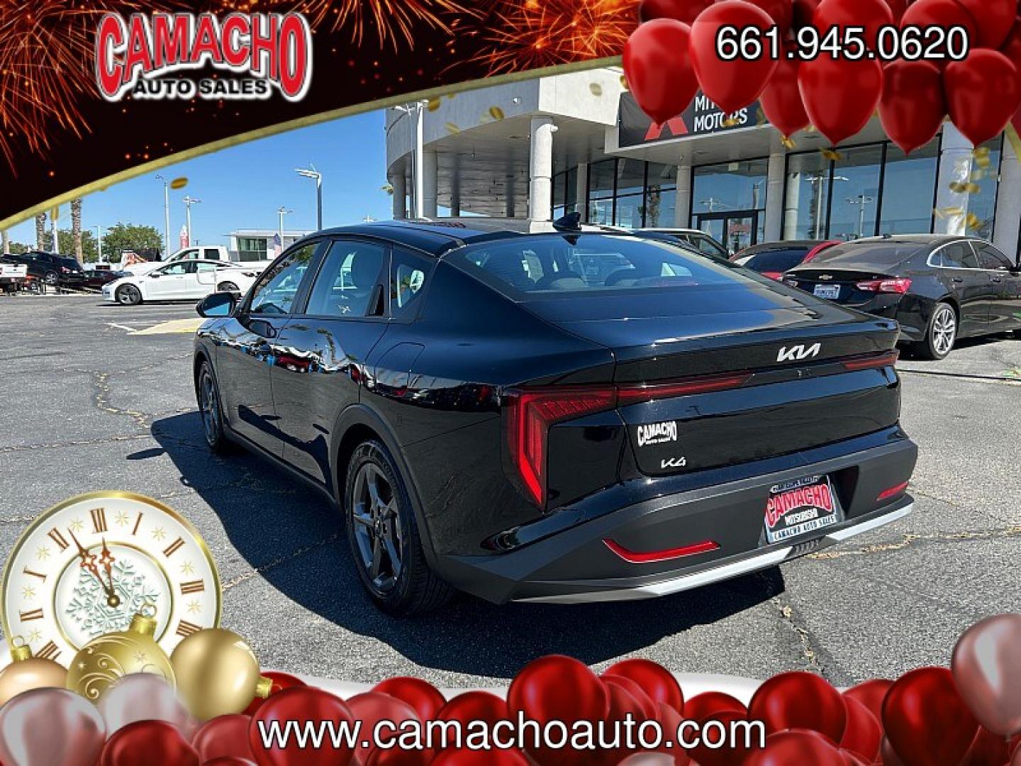 2025 black Kia K4 (3KPFT4DEXSE) with an 4-Cyl 2.0 Liter engine, Automatic IVT transmission, located at 412 Auto Vista Drive, Palmdale, CA, 93551, (661) 945-0620, 34.592636, -118.136681- Photo#4