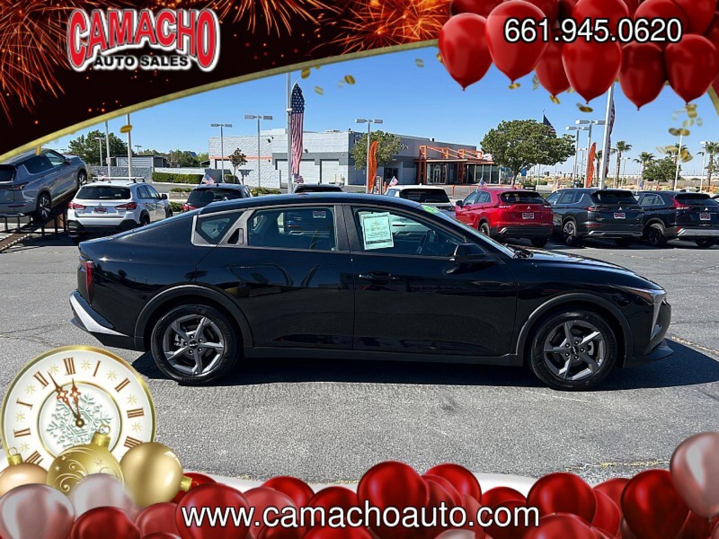2025 black Kia K4 (3KPFT4DEXSE) with an 4-Cyl 2.0 Liter engine, Automatic IVT transmission, located at 412 Auto Vista Drive, Palmdale, CA, 93551, (661) 945-0620, 34.592636, -118.136681- Photo#7