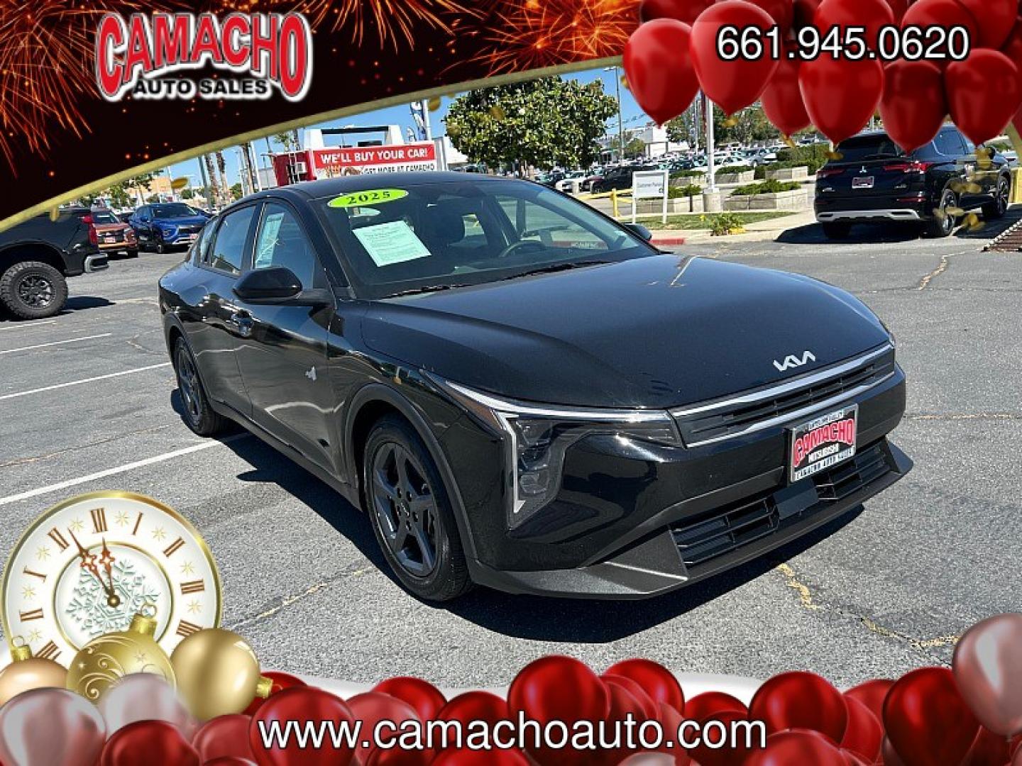 2025 BLACK Kia K4 (3KPFT4DE6SE) with an 4-Cyl 2.0 Liter engine, Automatic IVT transmission, located at 412 Auto Vista Drive, Palmdale, CA, 93551, (661) 945-0620, 34.592636, -118.136681- Photo#0
