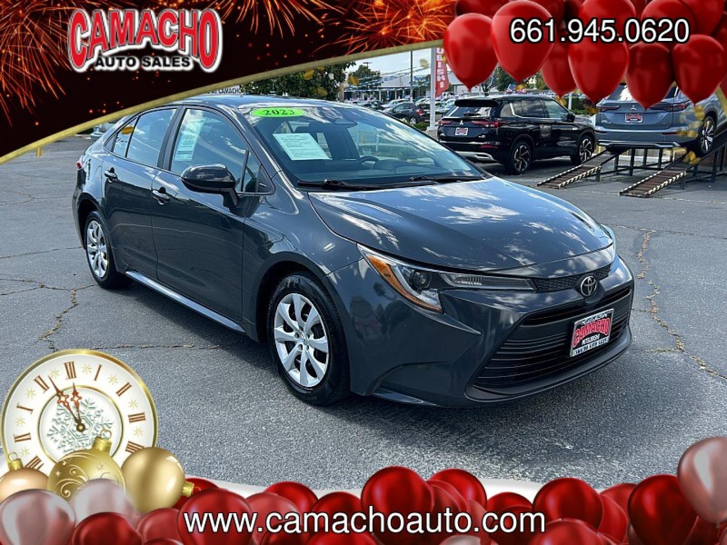 2023 BLACK Toyota Corolla (5YFB4MDE7PP) with an 4-Cyl 2.0 Liter engine, Automatic CVT transmission, located at 412 Auto Vista Drive, Palmdale, CA, 93551, (661) 945-0620, 34.592636, -118.136681- Photo#0