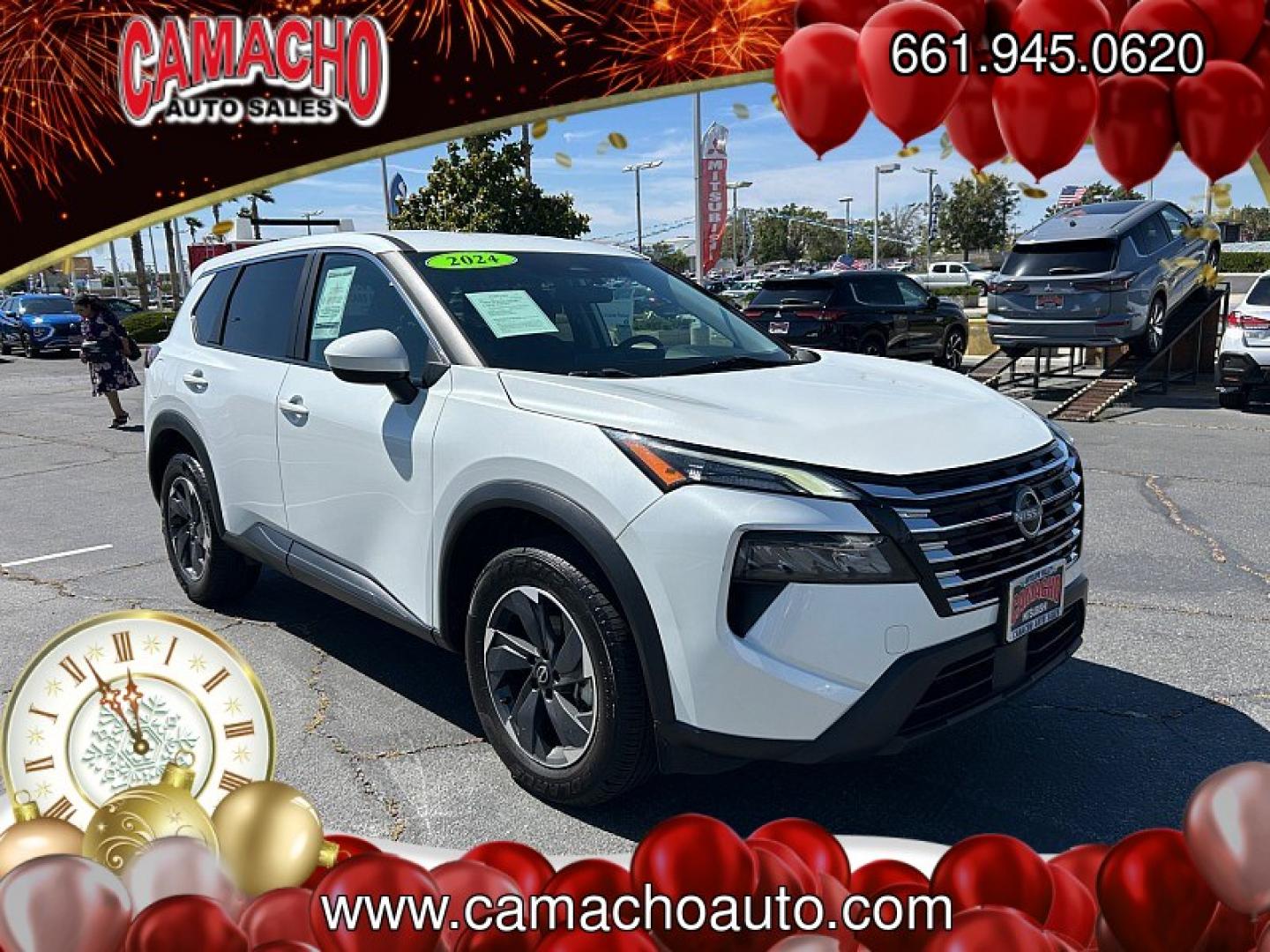2024 WHITE Nissan Rogue (5N1BT3BA9RC) with an 3-Cyl Turbo 1.5 Liter engine, Automatic CVT transmission, located at 412 Auto Vista Drive, Palmdale, CA, 93551, (661) 945-0620, 34.592636, -118.136681 - Photo#0