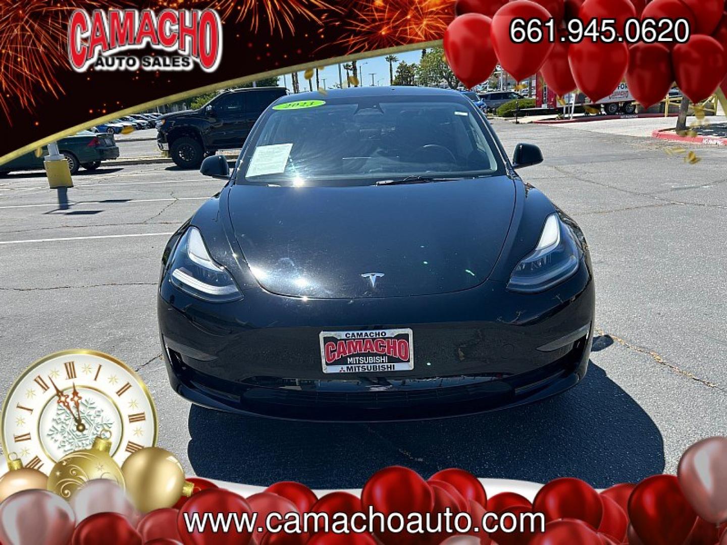 2023 BLACK Tesla Model 3 (5YJ3E1EA6PF) with an AC Electric Motor engine, Single-Speed Fixed Gear transmission, located at 412 Auto Vista Drive, Palmdale, CA, 93551, (661) 945-0620, 34.592636, -118.136681 - Photo#1