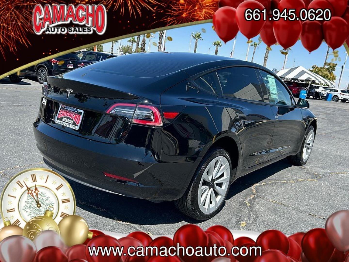 2023 BLACK Tesla Model 3 (5YJ3E1EA6PF) with an AC Electric Motor engine, Single-Speed Fixed Gear transmission, located at 412 Auto Vista Drive, Palmdale, CA, 93551, (661) 945-0620, 34.592636, -118.136681 - Photo#2