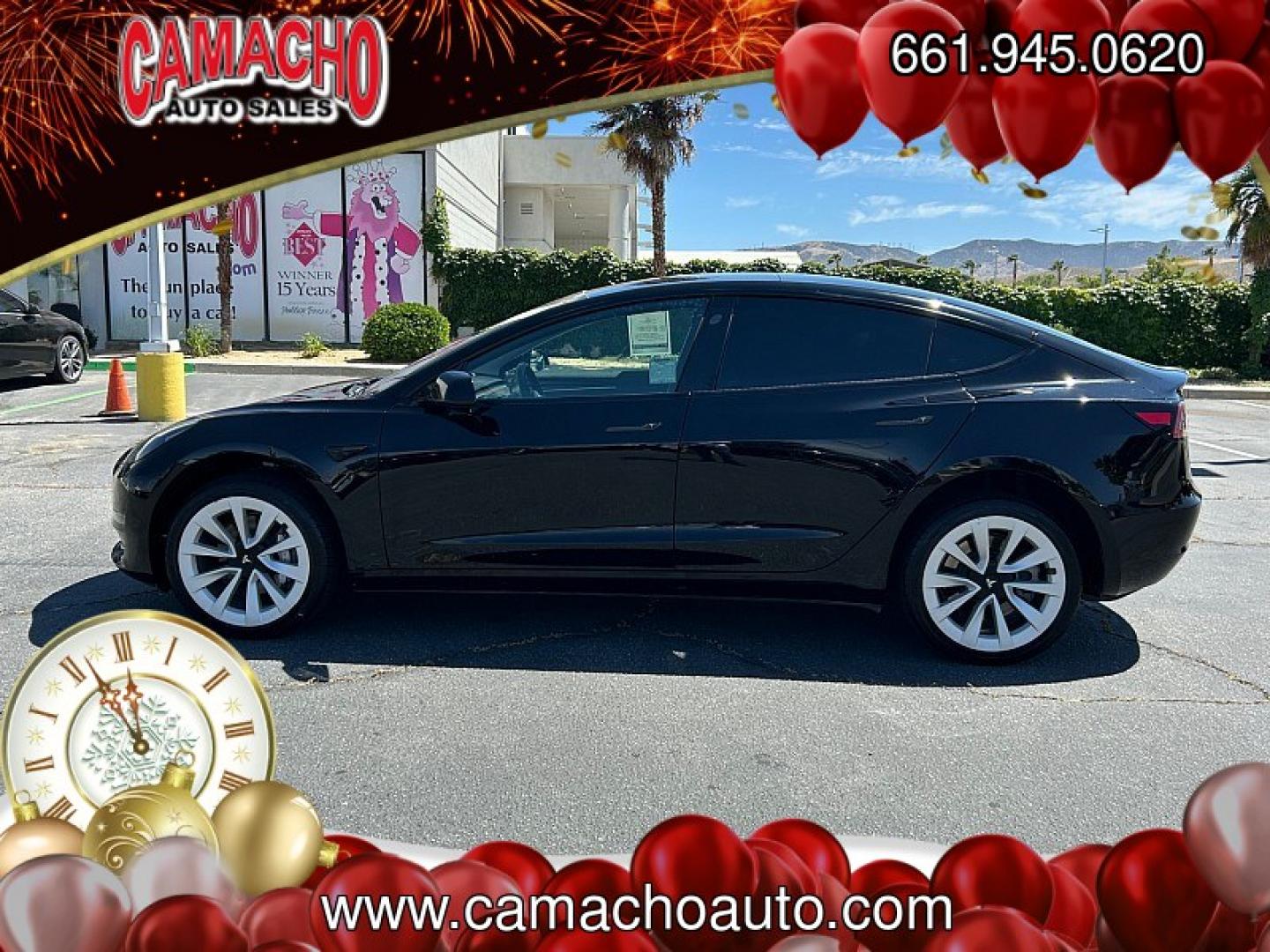 2023 BLACK Tesla Model 3 (5YJ3E1EA6PF) with an AC Electric Motor engine, Single-Speed Fixed Gear transmission, located at 412 Auto Vista Drive, Palmdale, CA, 93551, (661) 945-0620, 34.592636, -118.136681 - Photo#5