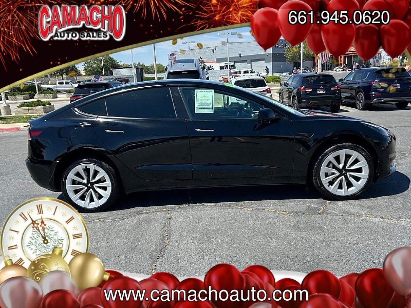 2023 BLACK Tesla Model 3 (5YJ3E1EA6PF) with an AC Electric Motor engine, Single-Speed Fixed Gear transmission, located at 412 Auto Vista Drive, Palmdale, CA, 93551, (661) 945-0620, 34.592636, -118.136681 - Photo#11