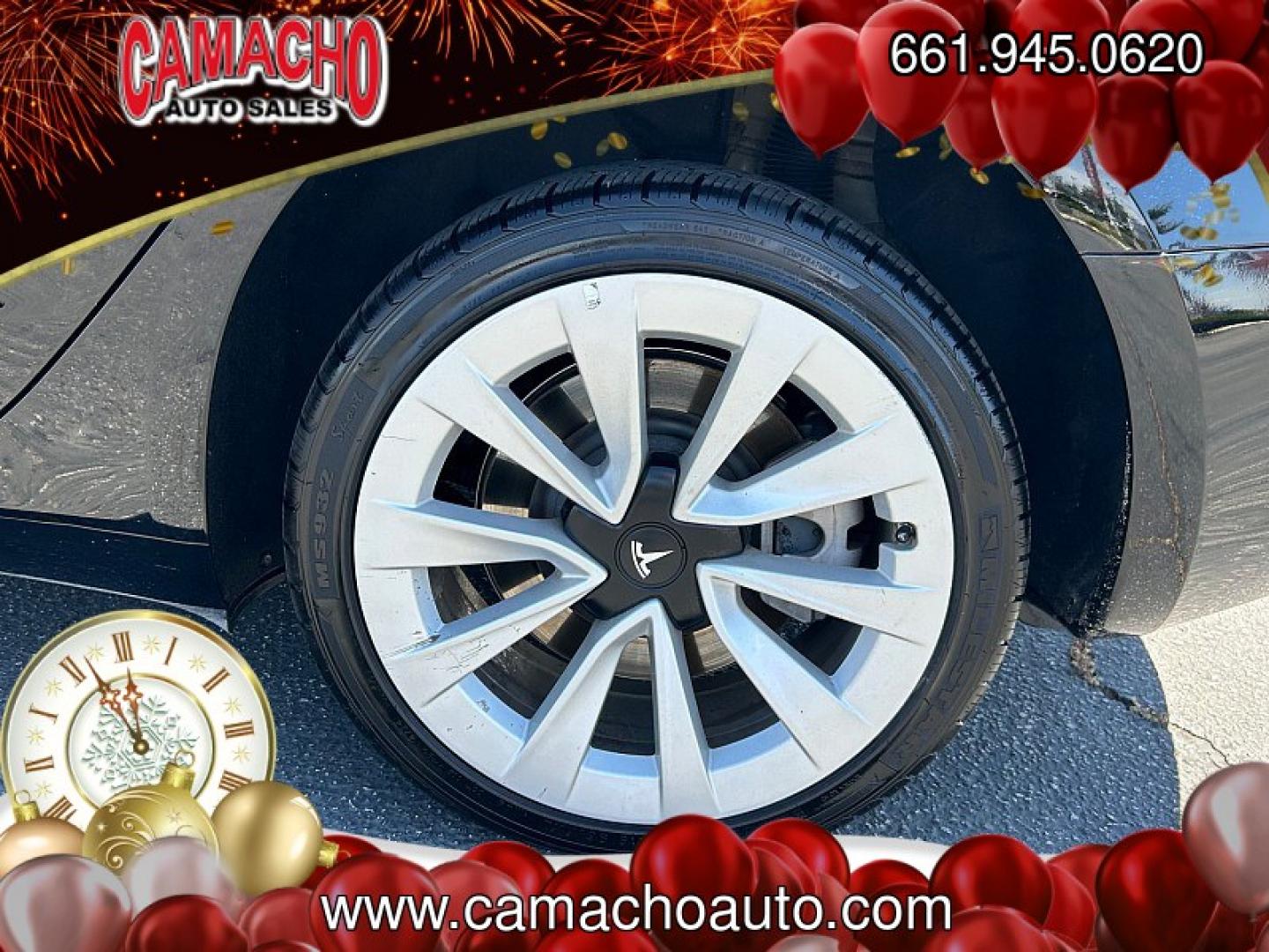 2023 BLACK Tesla Model 3 (5YJ3E1EA6PF) with an AC Electric Motor engine, Single-Speed Fixed Gear transmission, located at 412 Auto Vista Drive, Palmdale, CA, 93551, (661) 945-0620, 34.592636, -118.136681 - Photo#14