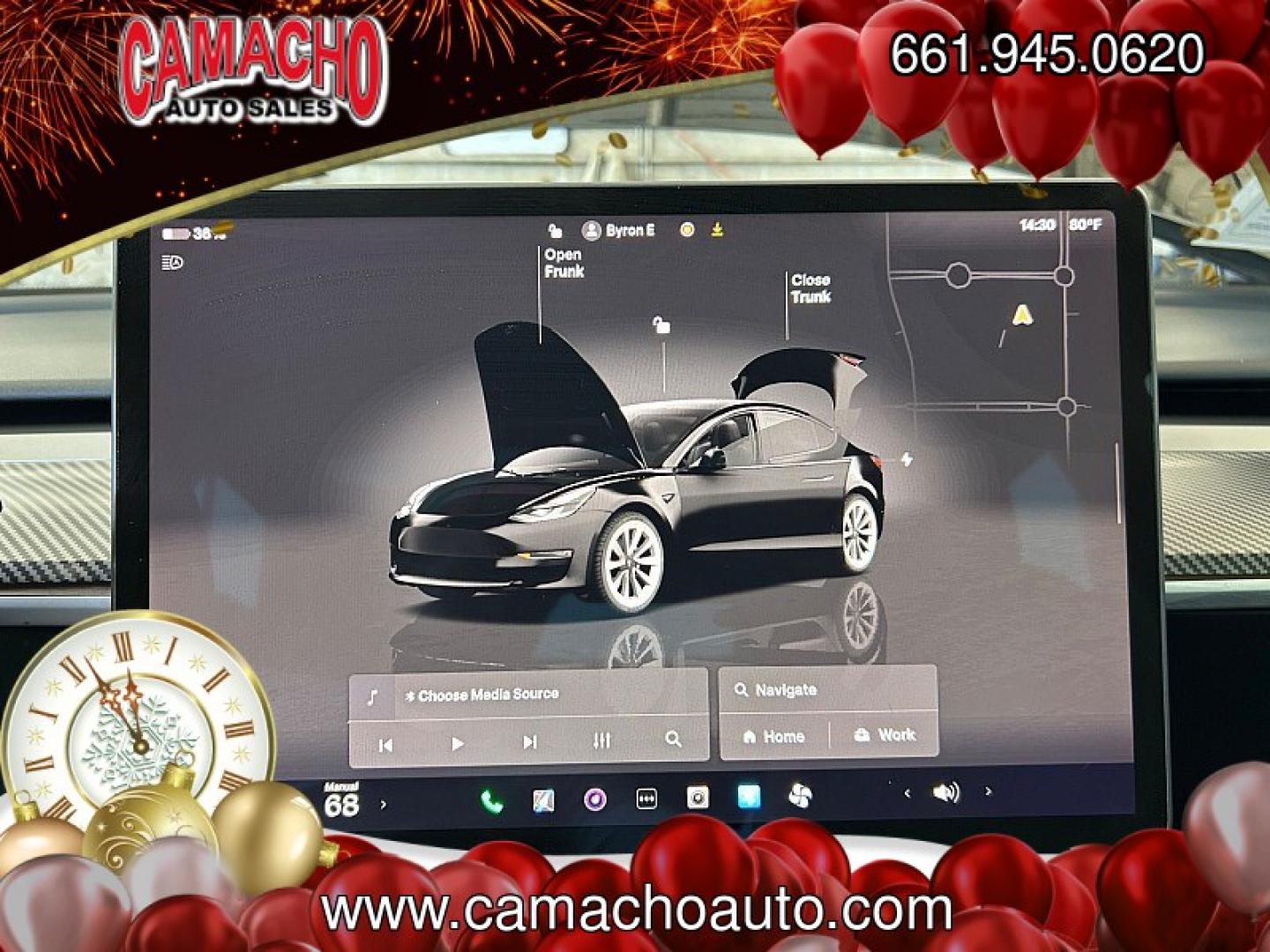 2023 BLACK Tesla Model 3 (5YJ3E1EA6PF) with an AC Electric Motor engine, Single-Speed Fixed Gear transmission, located at 412 Auto Vista Drive, Palmdale, CA, 93551, (661) 945-0620, 34.592636, -118.136681 - Photo#22