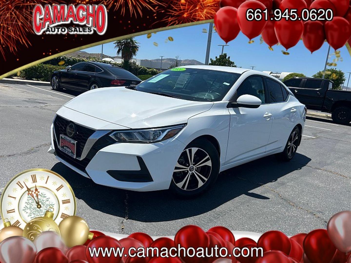 2021 WHITE Nissan Sentra (3N1AB8CV1MY) with an 4-Cyl 2.0 Liter engine, Automatic CVT w/Xtronic transmission, located at 412 Auto Vista Drive, Palmdale, CA, 93551, (661) 945-0620, 34.592636, -118.136681 - Photo#2