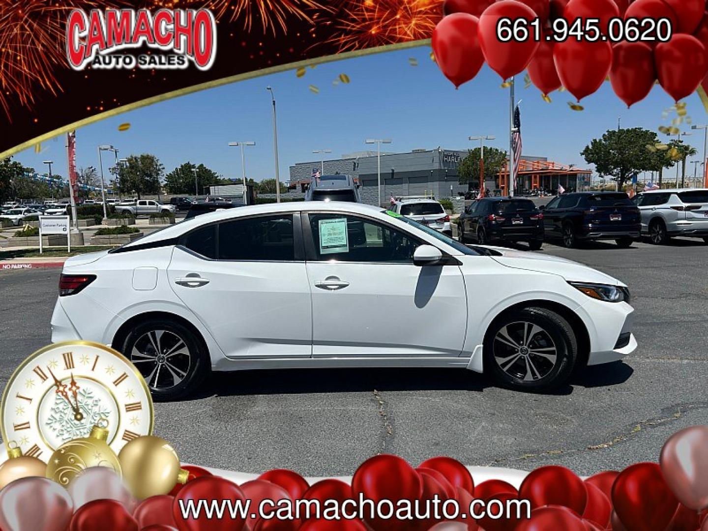 2021 WHITE Nissan Sentra (3N1AB8CV1MY) with an 4-Cyl 2.0 Liter engine, Automatic CVT w/Xtronic transmission, located at 412 Auto Vista Drive, Palmdale, CA, 93551, (661) 945-0620, 34.592636, -118.136681 - Photo#3