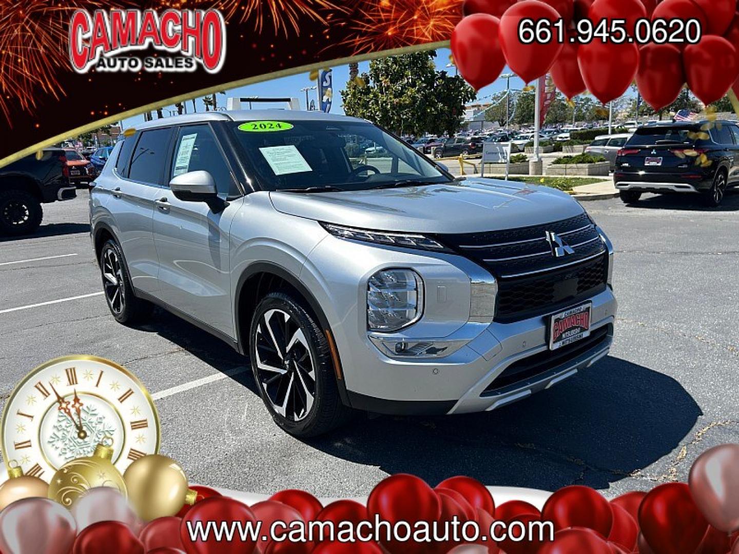 2024 SILVER Mitsubishi Outlander (JA4J4VA88RZ) with an 4-Cyl 2.5 Liter engine, Automatic CVT transmission, located at 412 Auto Vista Drive, Palmdale, CA, 93551, (661) 945-0620, 34.592636, -118.136681 - Photo#0