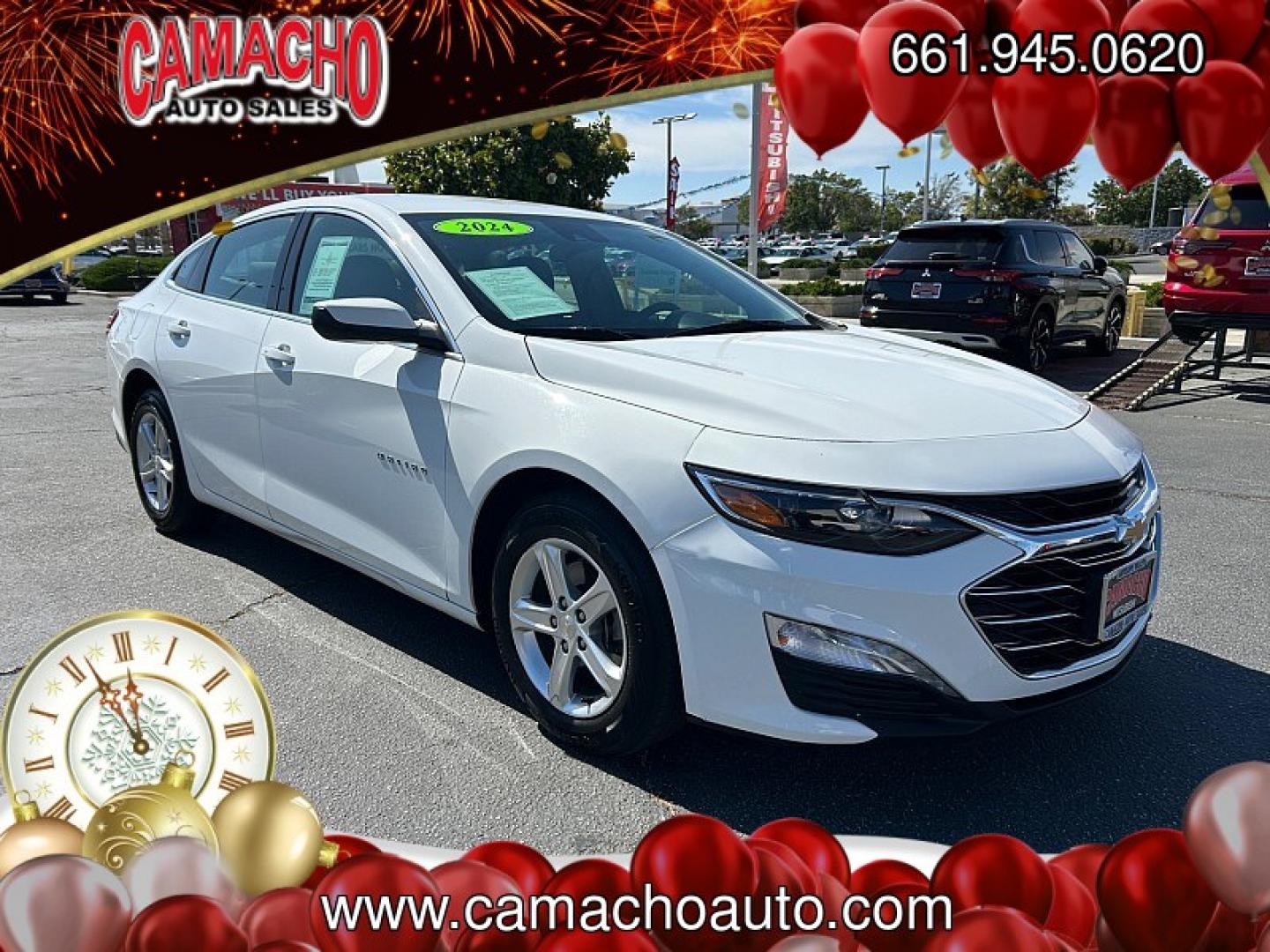 2024 WHITE Chevrolet Malibu (1G1ZD5ST1RF) with an 4-Cyl Turbo 1.5 Liter engine, Automatic CVT transmission, located at 412 Auto Vista Drive, Palmdale, CA, 93551, (661) 945-0620, 34.592636, -118.136681- Photo#0